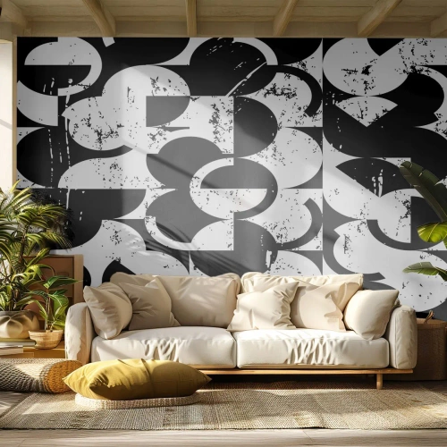 Fototapete Premium Sand - Weiß ist weiß und schwarz ist schwarz - Abstraktion, Stück, Grafik - 400x280 cm