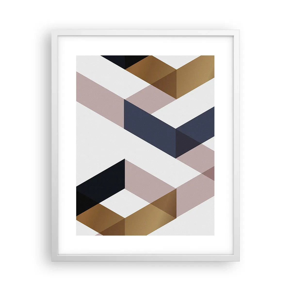 Poster in einem weißen Rahmen - Ebenen und Winkel - 40x50 cm
