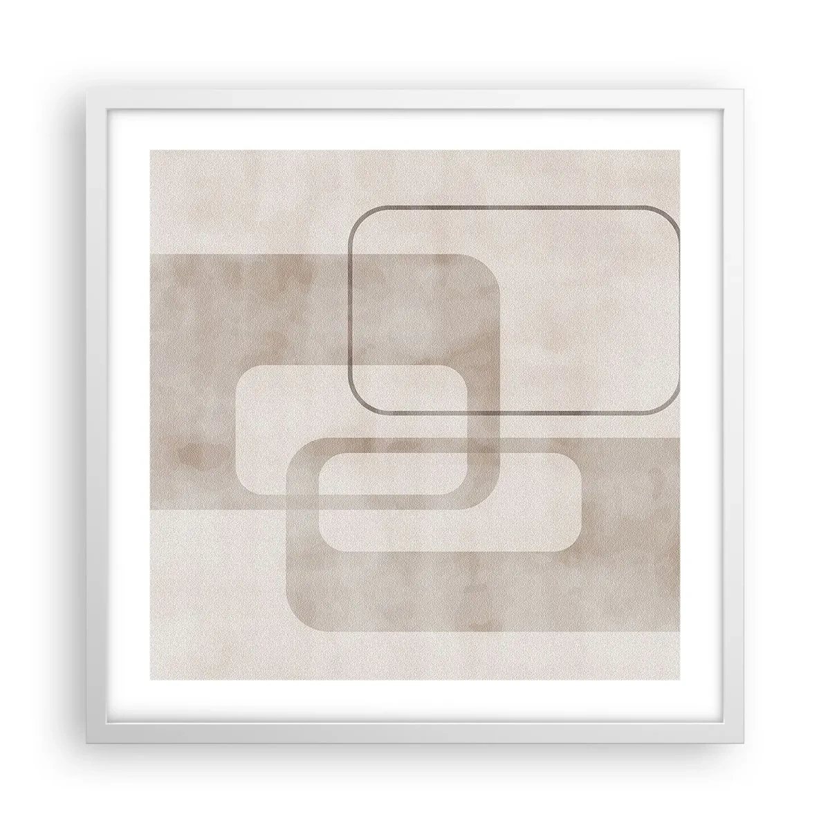 Poster in einem weißen Rahmen - Geometrische Fuge - 50x50 cm