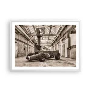 Poster in einem weißen Rahmen - Die Siegerruhe - 70x50 cm