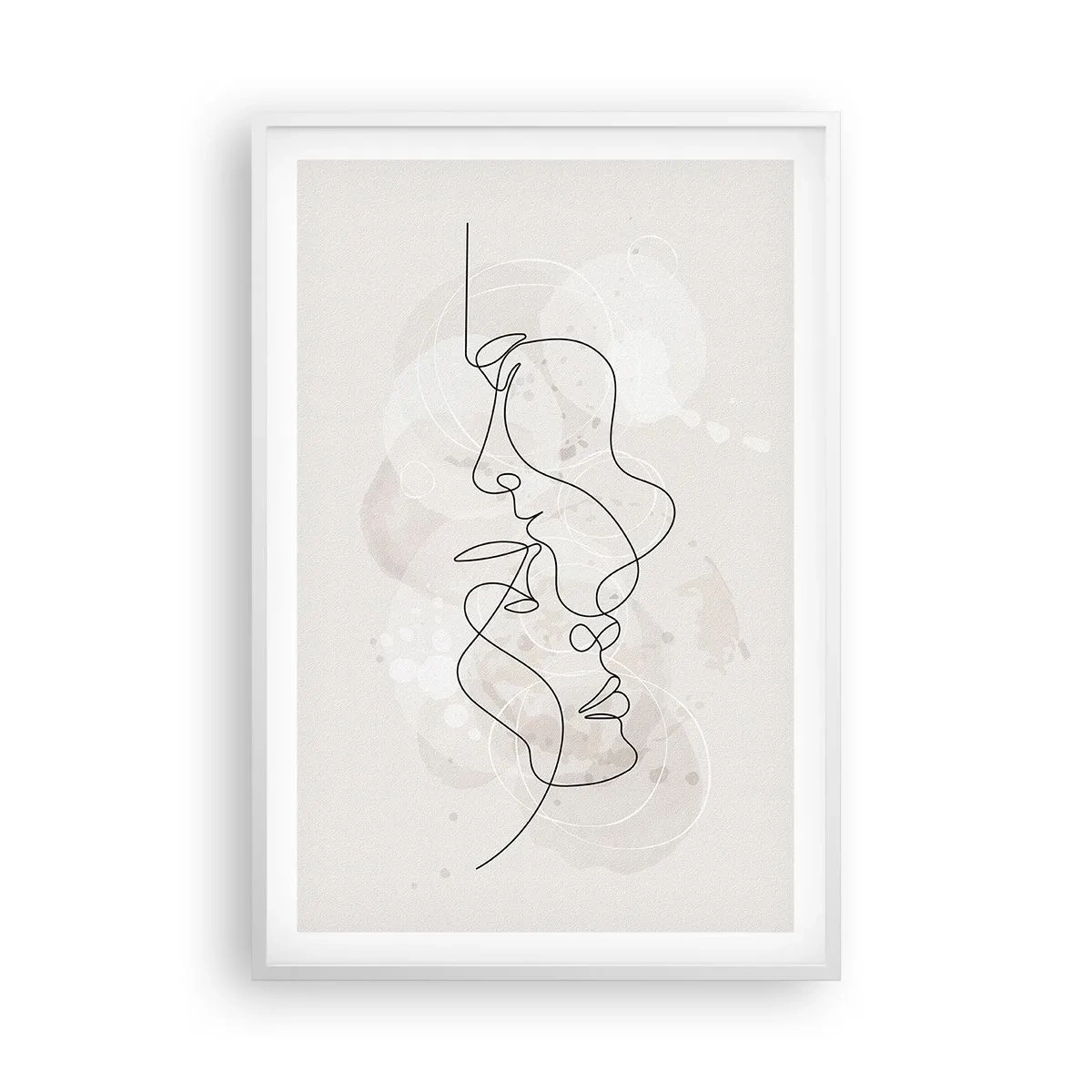 Poster in einem weißen Rahmen - Verstrickt in eine Umarmung - 61x91 cm