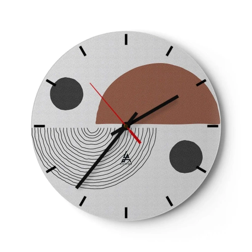 Wanduhr - Glasuhr - Perfektion des Rades - 40x40 cm