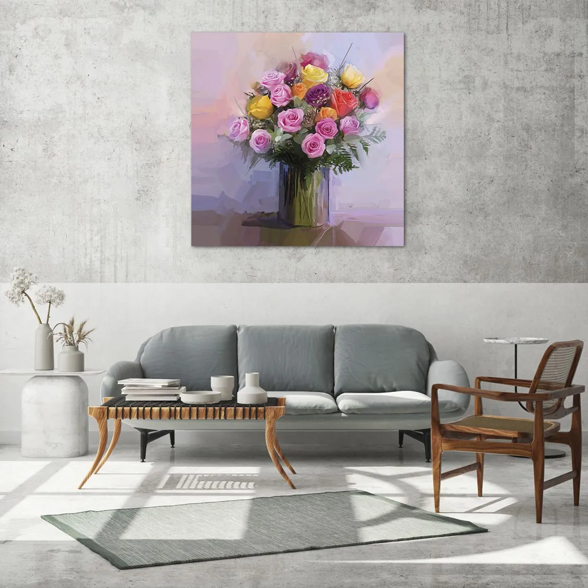 Glasbild - Bild auf glas - Festgehaltene Schönheit - 50x50 cm