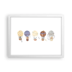 Poster in einem weißen Rahmen - Freunde auf Reise - 40x30 cm