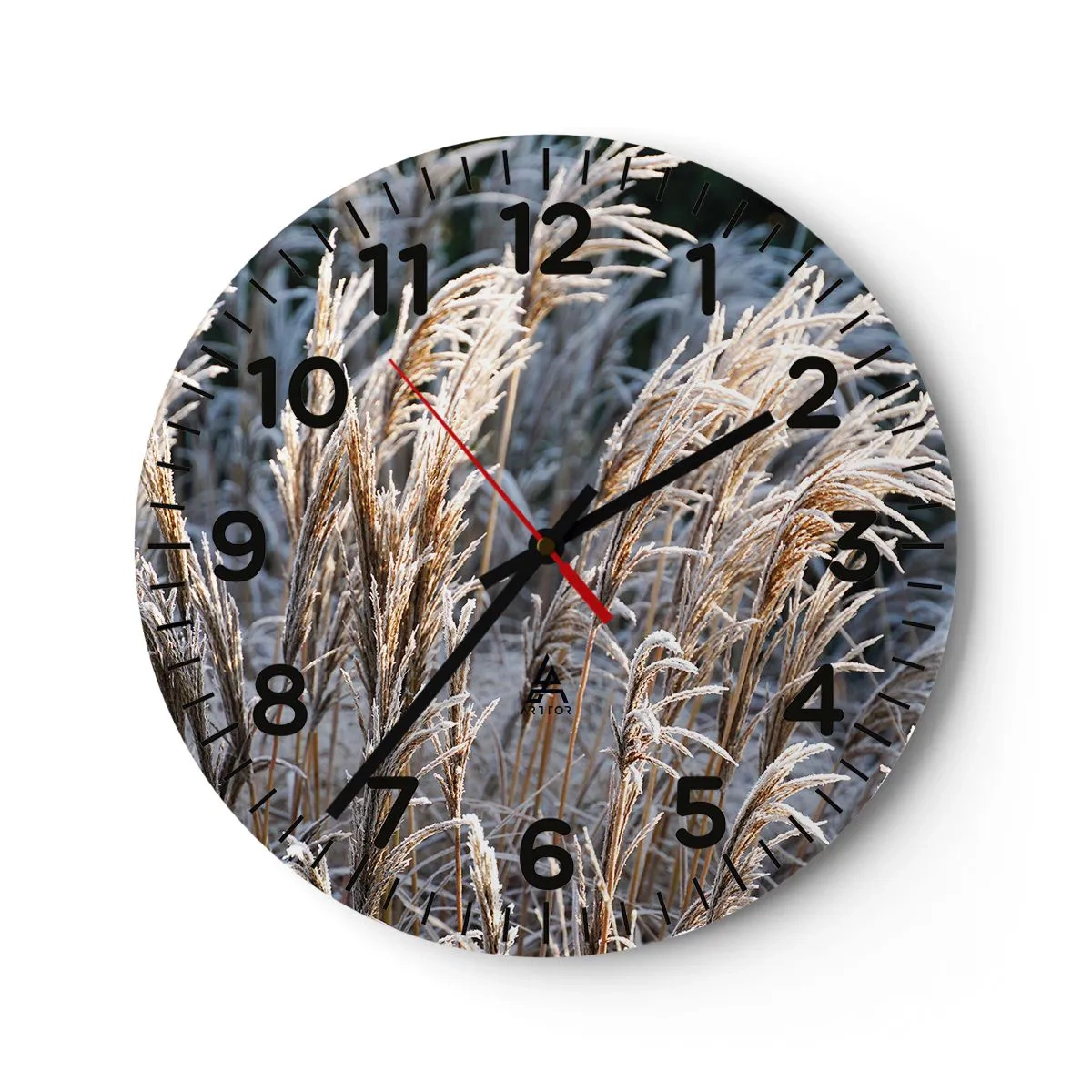 Wanduhr - Glasuhr - Gekleidet mit Frost - 40x40 cm
