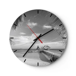 Wanduhr - Glasuhr - Erinnerung oder Traum? - 40x40 cm
