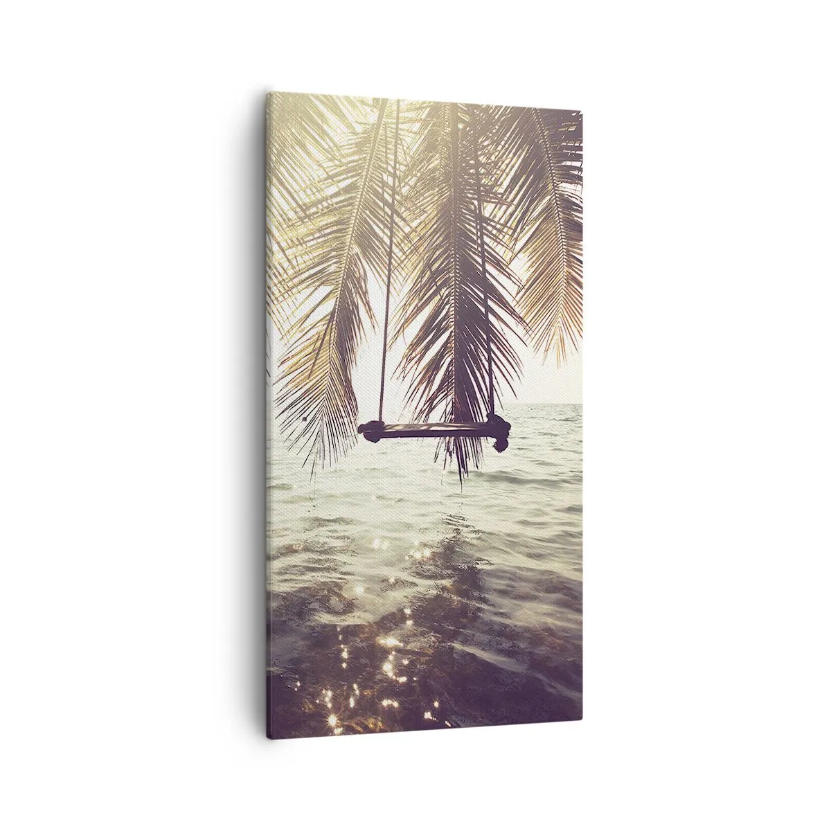 Bild auf Leinwand - Leinwandbild - Sie können nach Belieben in den Wolken schwingen - 55x100 cm