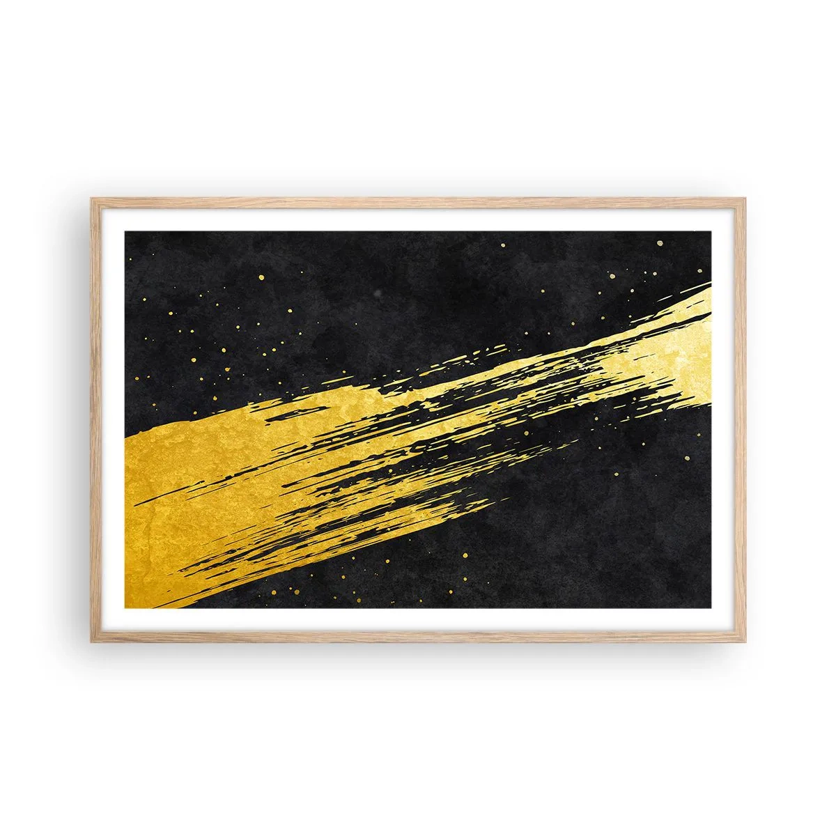 Poster in einem Rahmen aus heller Eiche - Sprung in den Hyperraum - 91x61 cm