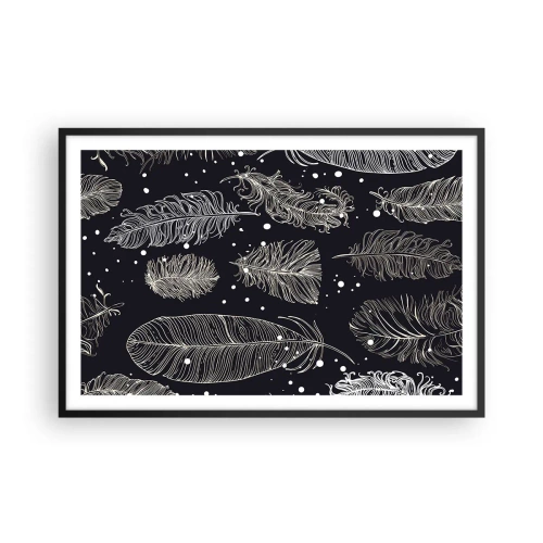 Poster in einem schwarzem Rahmen - Gefiederte Spitze - 91x61 cm