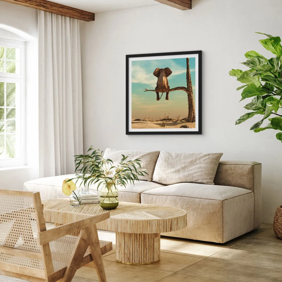 Poster in einem schwarzem Rahmen - Neuer Blickwinkel - 60x60 cm