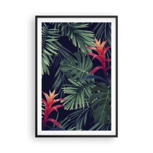 Poster in einem schwarzem Rahmen - Im Grünen in Flammen gehen - 61x91 cm