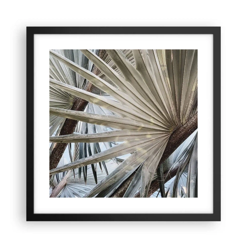 Poster in einem schwarzem Rahmen - Fans in den Tropen - 40x40 cm