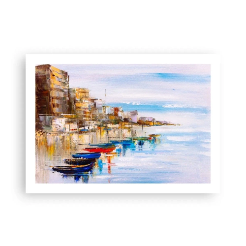Poster - Bunte urbane Oase - 70x50 cm