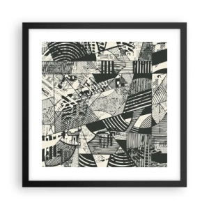 Poster in einem schwarzem Rahmen - Die Dynamik der Gegenwart - 40x40 cm
