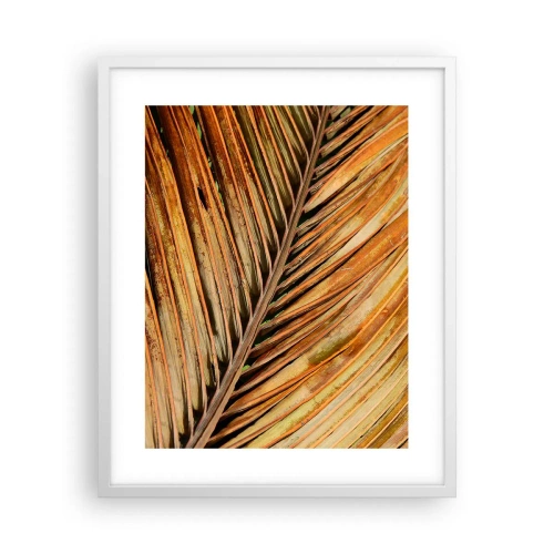 Poster in einem weißen Rahmen - Kokosnuss-Gold - 40x50 cm