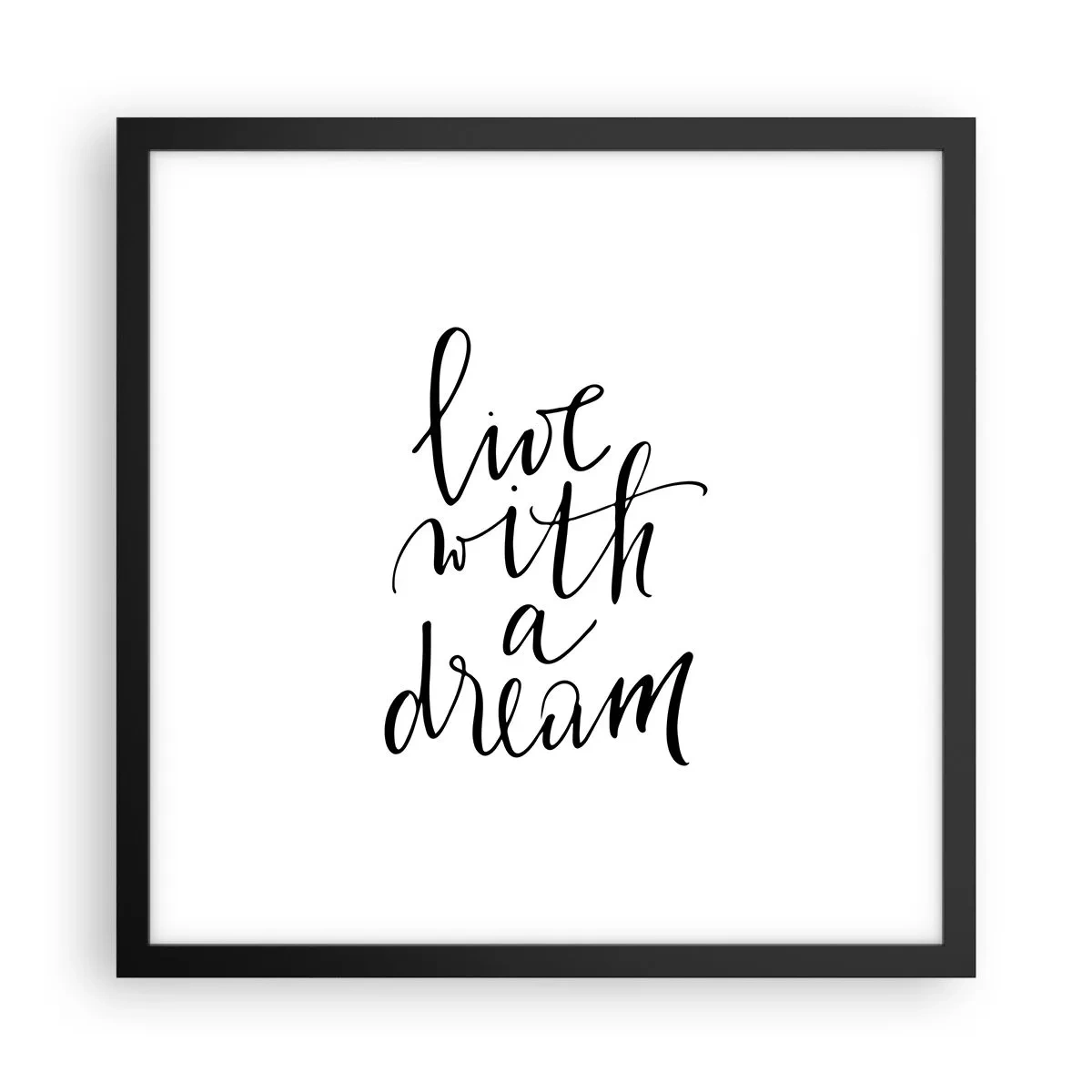 Poster in einem schwarzem Rahmen - Na sicher - 40x40 cm