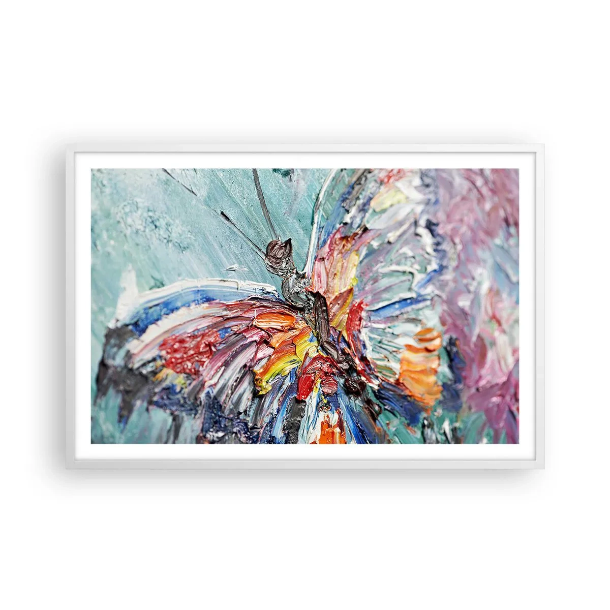 Poster in einem weißen Rahmen - Von der Natur gemalt - 91x61 cm