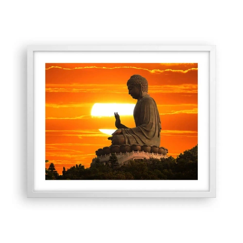 Poster in einem weißen Rahmen - Keine Angst vor der Welt - 50x40 cm