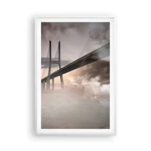 Poster in einem weißen Rahmen - Auf dem Fluss, den es nicht gibt - 61x91 cm