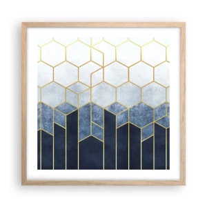 Poster in einem Rahmen aus heller Eiche - Komposition im synkopischen Rhythmus - 50x50 cm