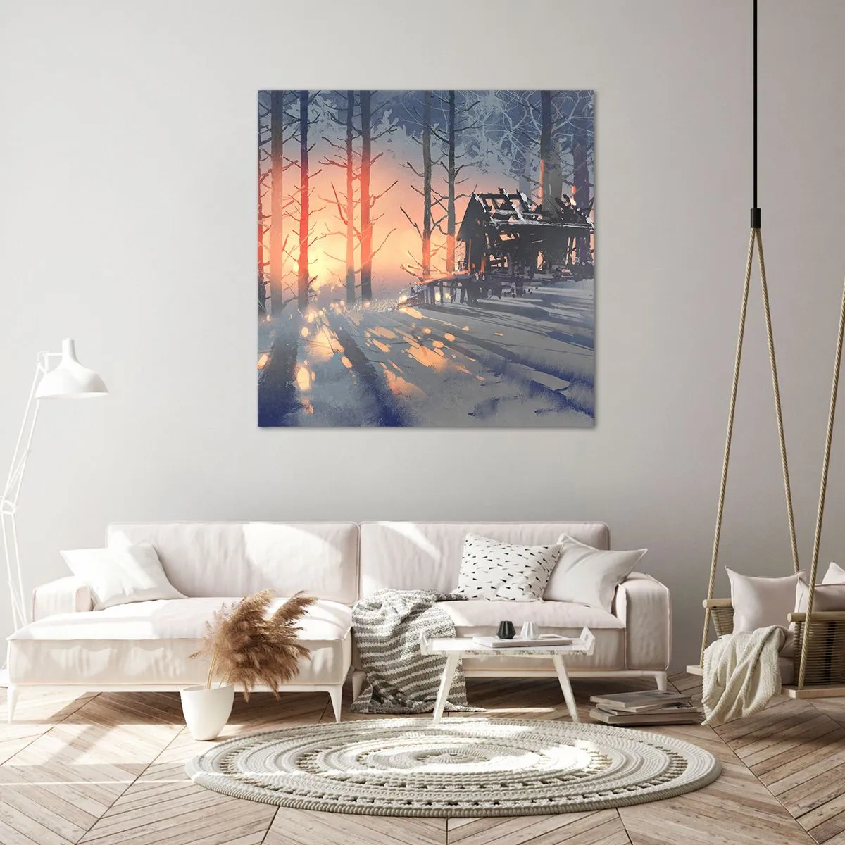 Bild auf Leinwand - Leinwandbild - Hier sieht nur die Sonne rein - 50x50 cm