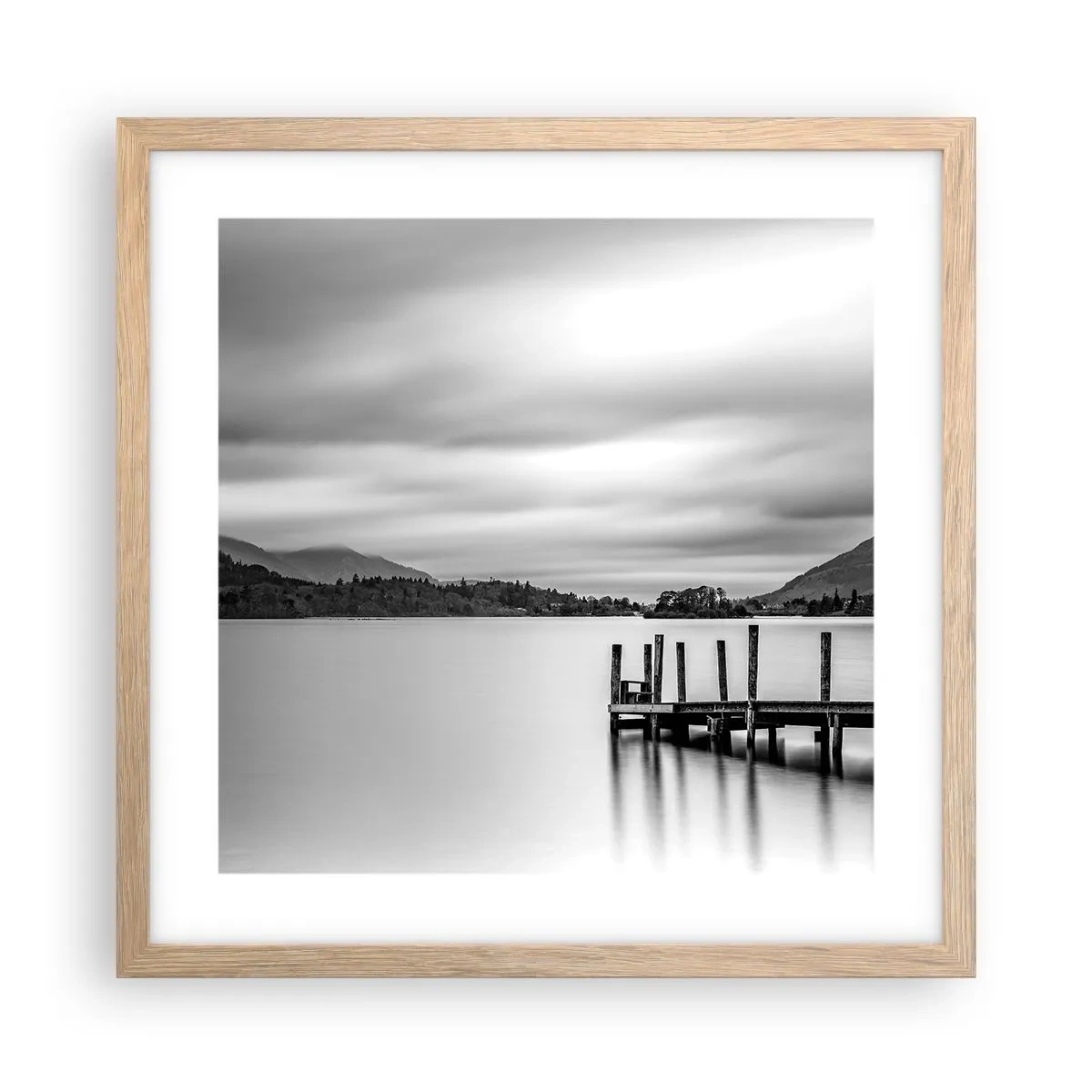 Poster in einem Rahmen aus heller Eiche - Milde und Kraft - 40x40 cm