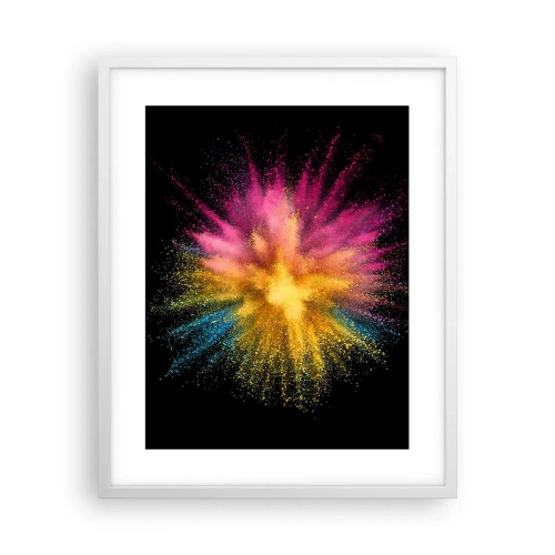 Poster in einem weißen Rahmen - Die Geburt der Farben - 40x50 cm