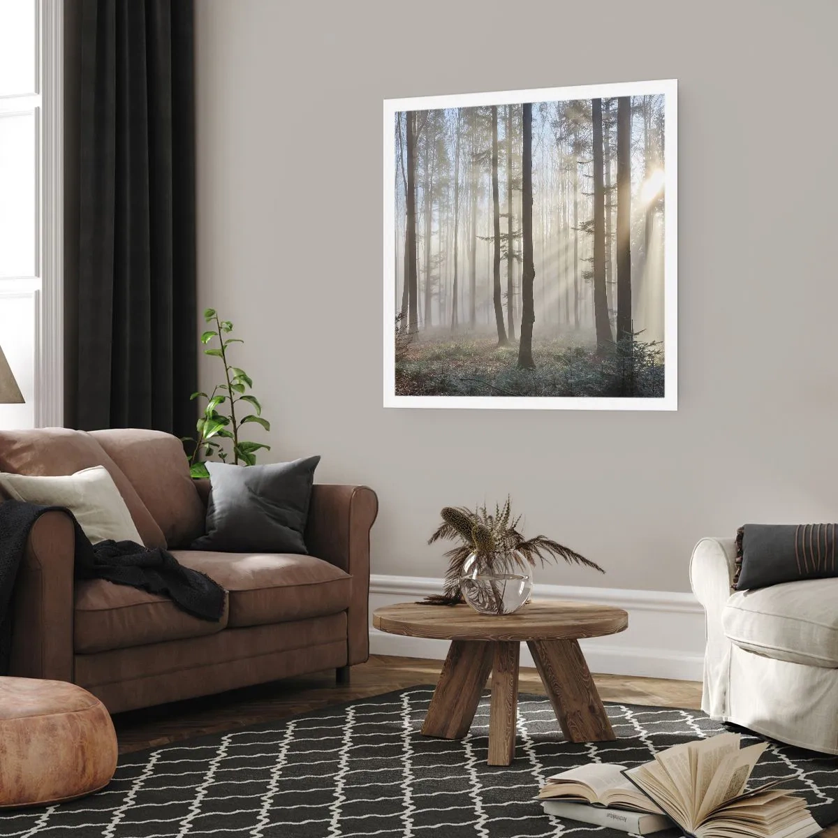 Poster - Der Nebel ist auch aufgewacht - 60x60 cm