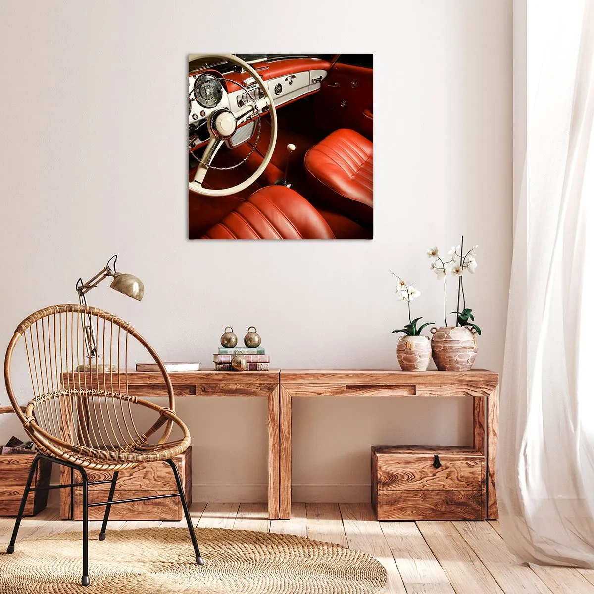 Bild auf Leinwand - Leinwandbild - Luxus im Vintagestil - 40x40 cm