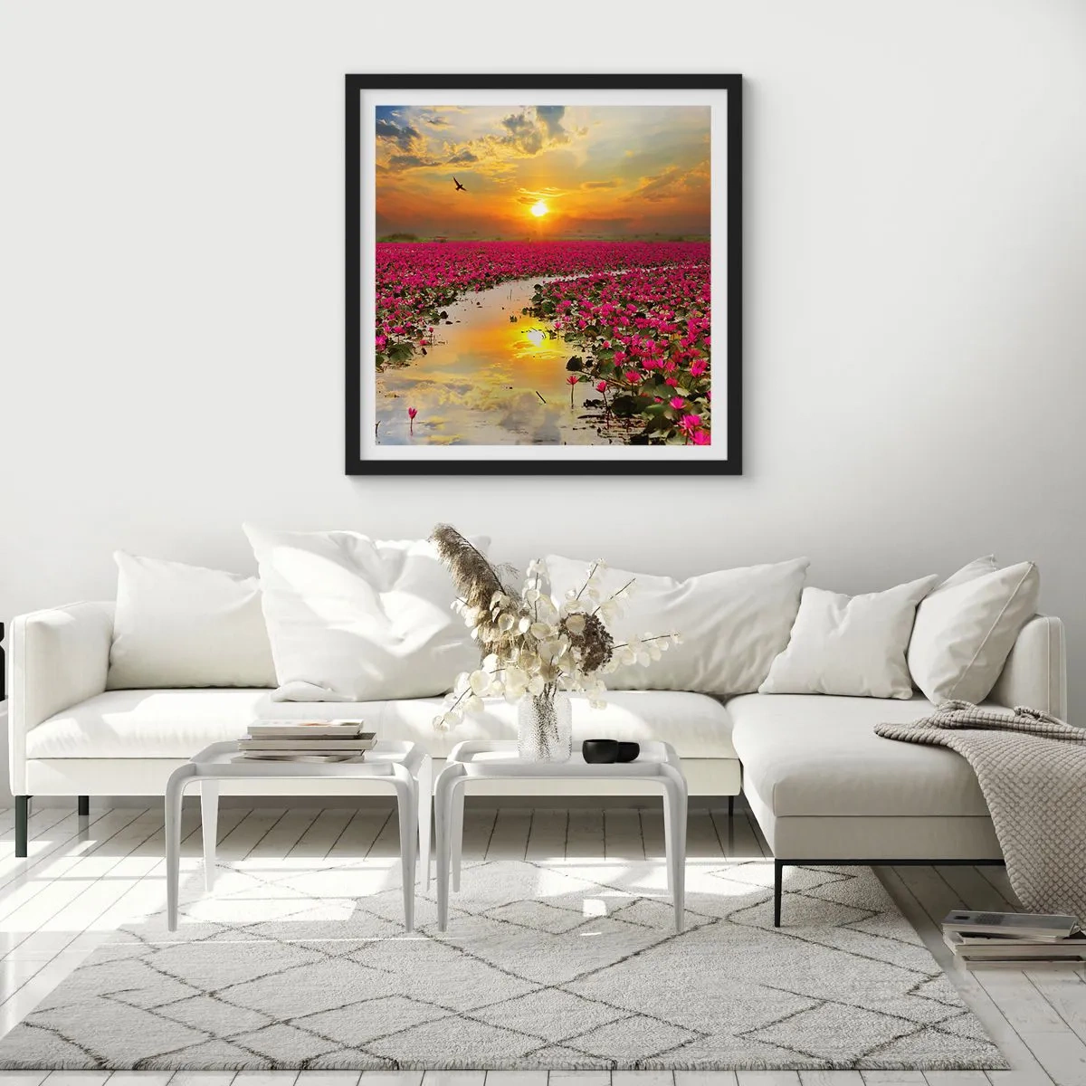 Poster in einem schwarzem Rahmen - Das geheime Leben des Sees - 30x30 cm