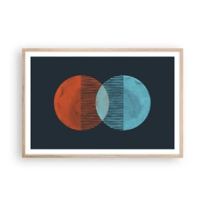 Poster in einem Rahmen aus heller Eiche - Astronomische Fantasie - 91x61 cm