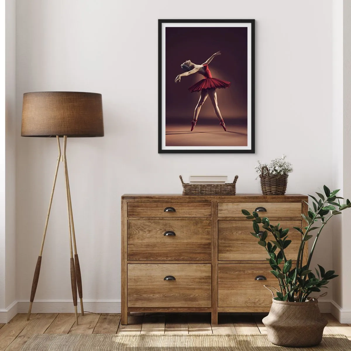 Poster in einem schwarzem Rahmen - Eine Primaballerina - 61x91 cm