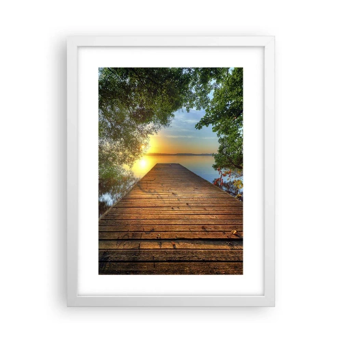 Poster in einem weißen Rahmen - Nimm dir Zeit, setz dich hin - 30x40 cm