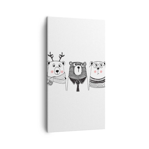 Bild auf Leinwand - Leinwandbild - Teddybär, Teddybär und Bär - 45x80 cm