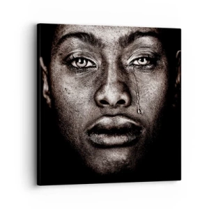 Bild auf Leinwand - Leinwandbild - Eine Träne - 30x30 cm