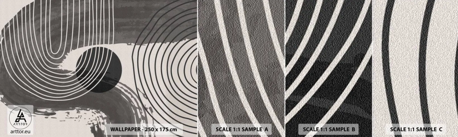 Fototapeten Muster Selbstklebend Deluxe Sticker - Oval gewinnt - Abstraktion, Minimalismus, Stück - 100x30 cm