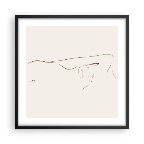 Poster in einem schwarzem Rahmen - Die Form des Verlangens - 50x50 cm