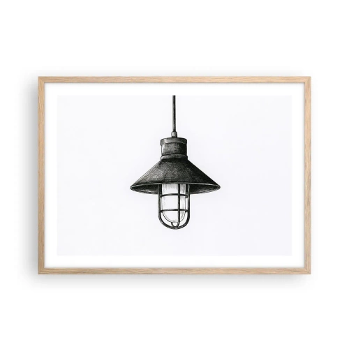 Poster in einem Rahmen aus heller Eiche - Wie vor Jahren… - 70x50 cm