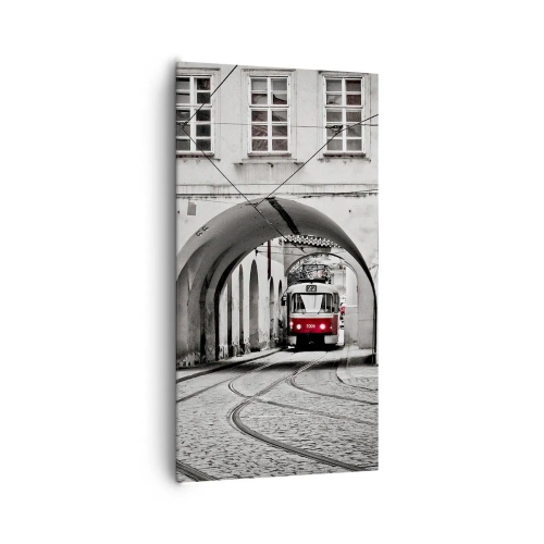 Bild auf Leinwand - Leinwandbild - Durch das Stadtlabyrinth - 65x120 cm