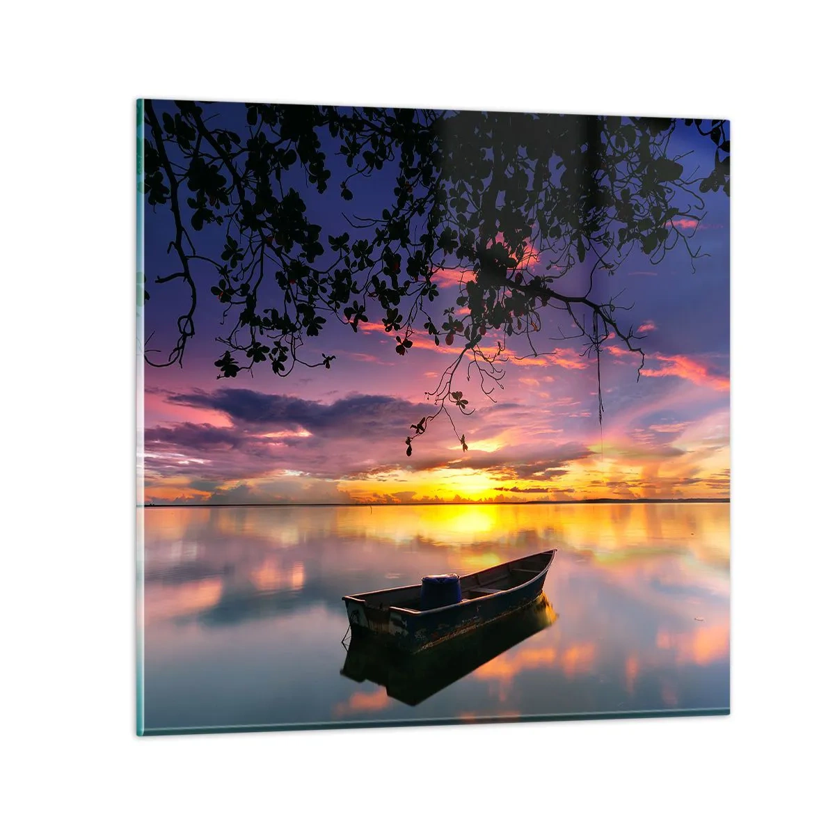 Glasbild - Bild auf glas - Du scheinst mitten am Himmel zu hängen... - 50x50 cm