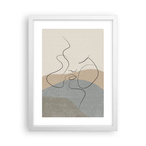 Poster in einem weißen Rahmen - Wie ein Pinselstrich - 30x40 cm