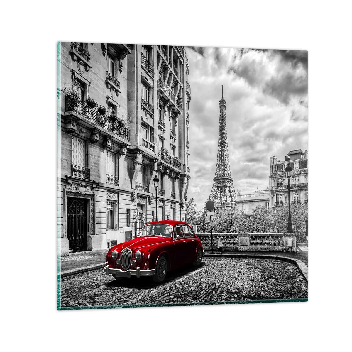 Glasbild - Bild auf glas - Raubtier in der Stadt - 70x70 cm