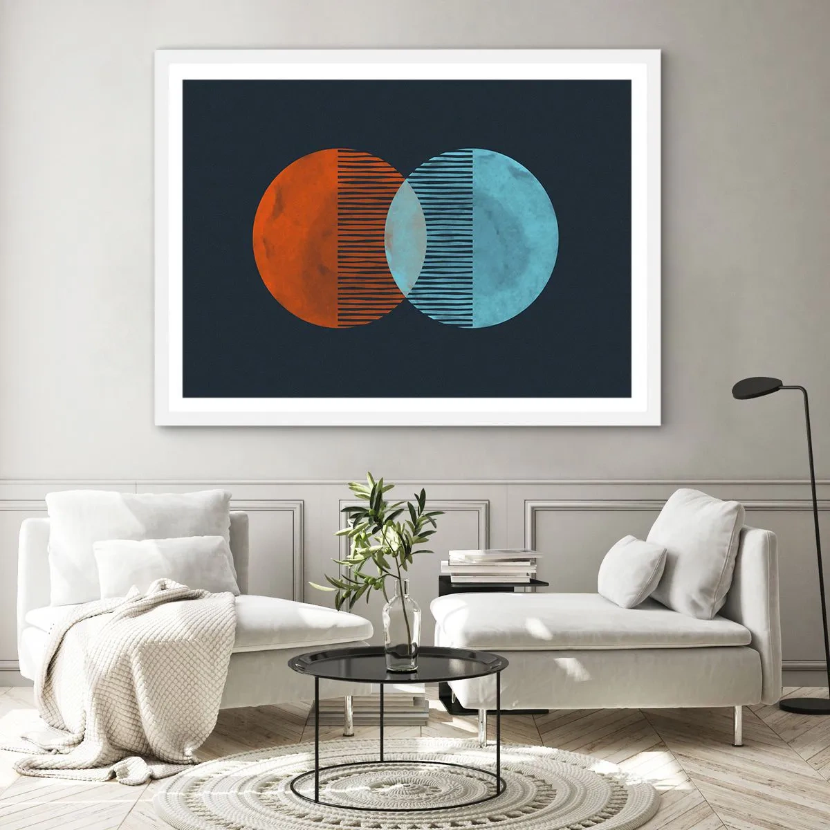 Poster in einem weißen Rahmen - Astronomische Fantasie - 50x40 cm