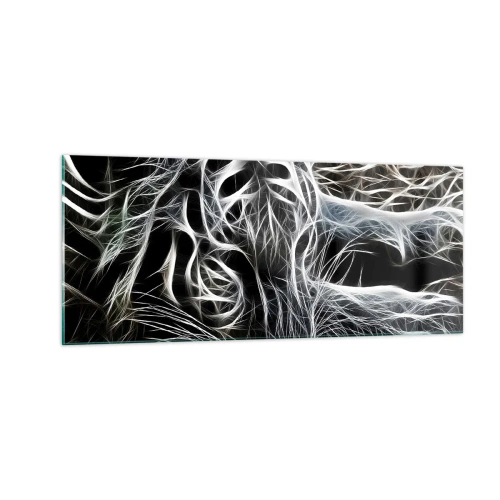 Glasbild - Bild auf glas - Eine Studie über die Leichtigkeit der Katze - 100x40 cm