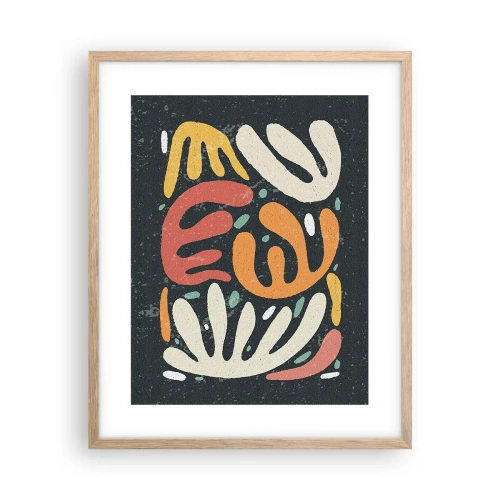Poster in einem Rahmen aus heller Eiche - Komposition – Ich erwische dich gleich - 40x50 cm