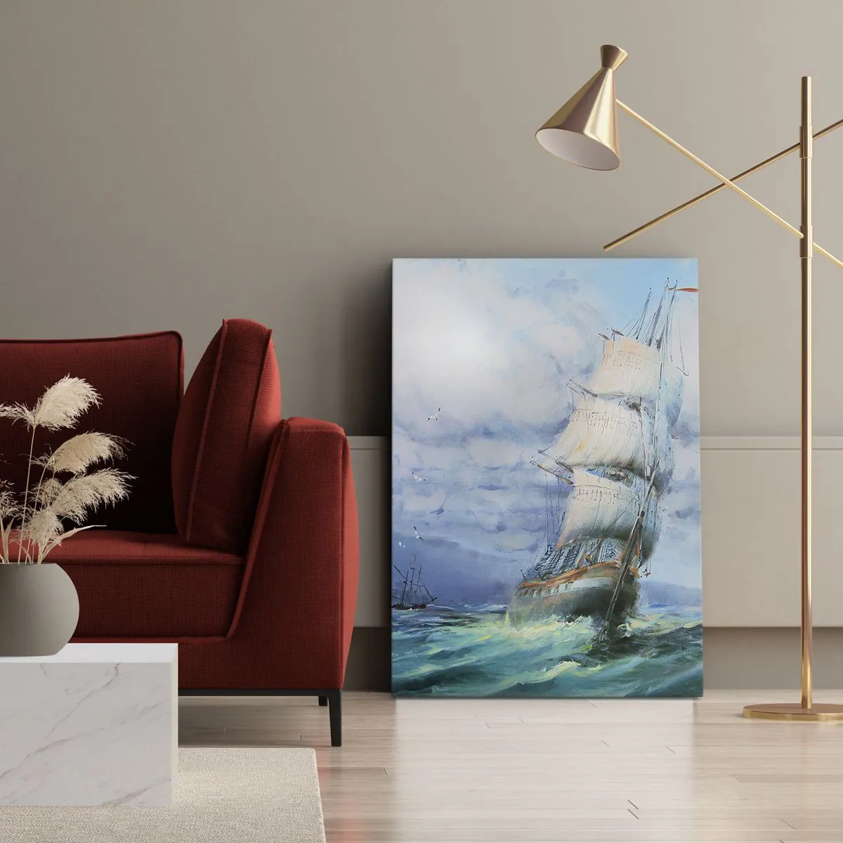 Bild auf Leinwand - Leinwandbild - Guter Wind - 55x100 cm