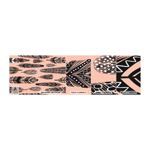 Fototapeten Muster Selbstklebend Deluxe Sticker - Indische Sammlung - Abstraktion, Gefieder, Boho - 100x30 cm