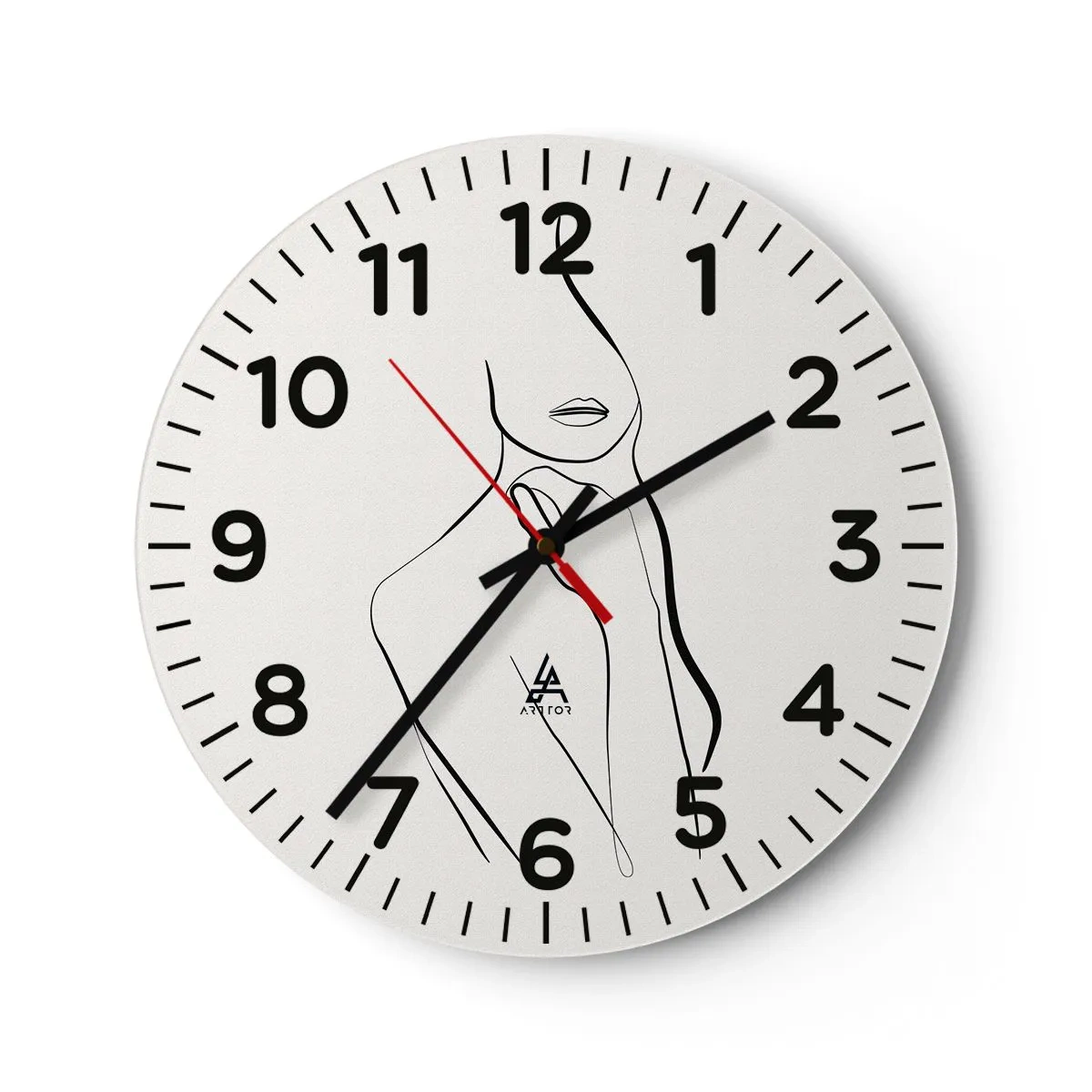 Wanduhr - Glasuhr - Eine Welle der Melancholie - 40x40 cm