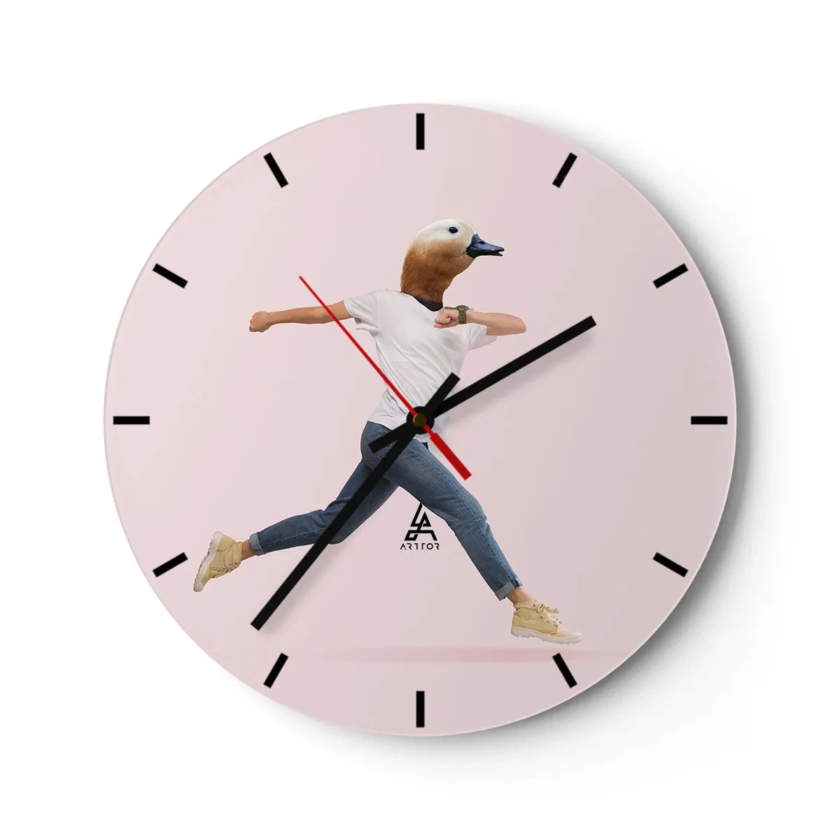 Wanduhr - Glasuhr - Eine Prise Absurdität - 30x30 cm