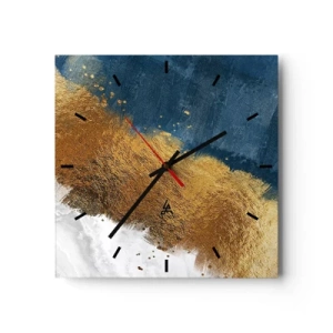 Wanduhr - Glasuhr - Farben des Sommers - 40x40 cm